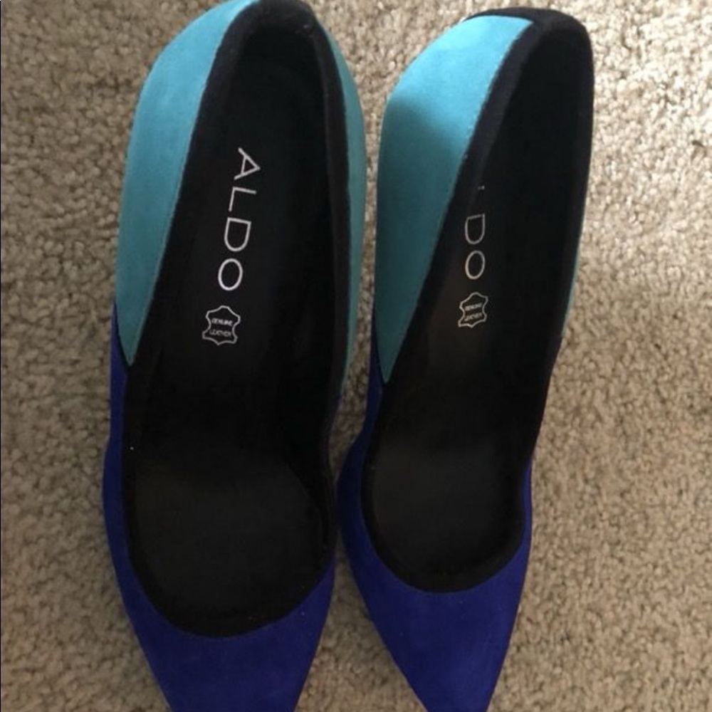 Aldo sky blue and navy blue color beautiful shoes